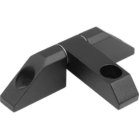 KIPP Square Hinge Long Version W. Countersink D=M06, Zinc Black Powder-Coated, B=85, A=51, A1=12, A2=36 K1144.20630061